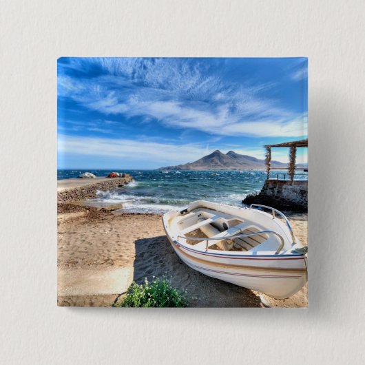 Almería、La Isleta Delモロ| 3月Mediterráneo 缶バッジ (正面)