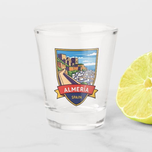 Almeria Spain Alcazabar Travel Shot Glass ショットグラス (正面)