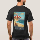Almeria Spain Travel Poster Tシャツ (裏面)