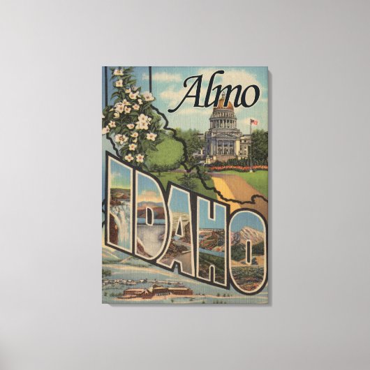 Almo, IdahoLarge Letter ScenesAlmo, ID キャンバスプリント (正面)