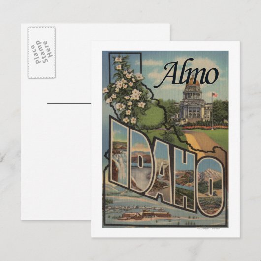 Almo, IdahoLarge Letter ScenesAlmo, ID ポストカード (正面/裏面)