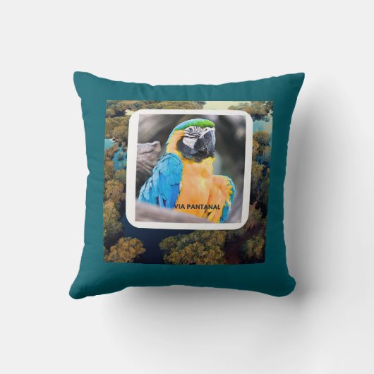 Almofada 40,6 cm x 40,6 cm Arara クッション (裏面)