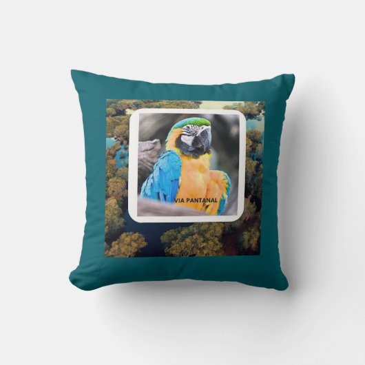 Almofada 40,6 cm x 40,6 cm Arara クッション (正面)