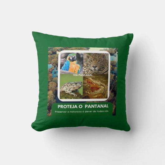 Almofada 40,6 cm x 40,6 cm Decore - Pantanal クッション (正面)