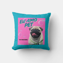 Almofada 40,6 cm x 40,6 cm Pet Azul Claro クッション