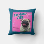 Almofada 40,6 cm x 40,6 cm Pet Azul Escuro クッション (裏面)