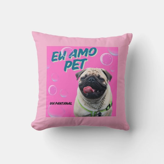 Almofada 40,6 cm x 40,6 cm Pet Rosa クッション (正面)