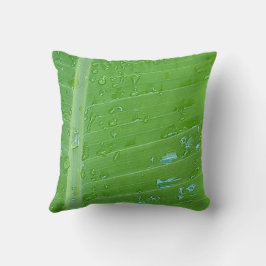 Almofada bananeira gotas de chuva refletindo céu クッション