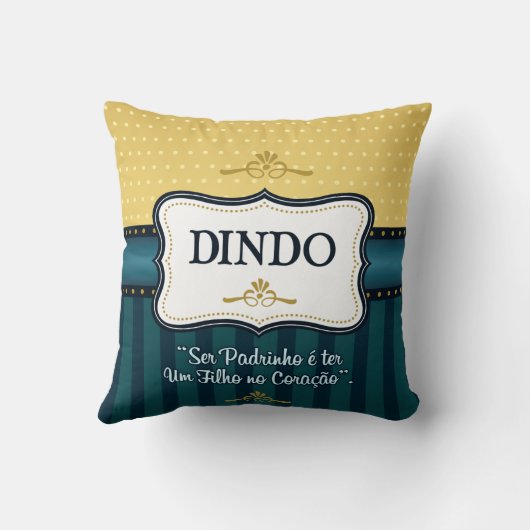 Almofada Batizado Dindo 01 クッション (裏面)