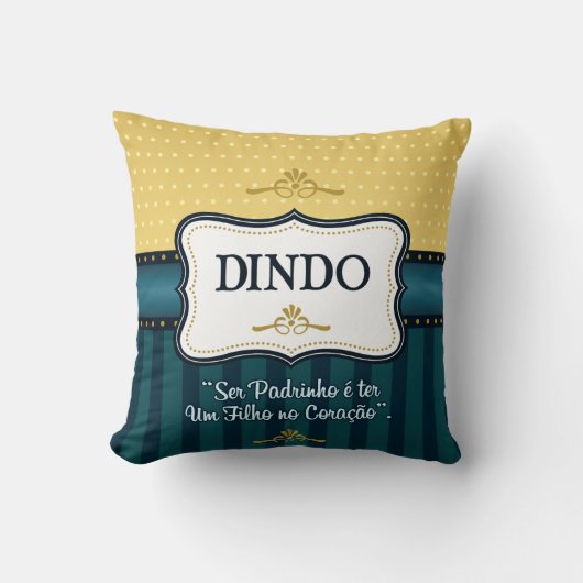 Almofada Batizado Dindo 01 クッション (正面)