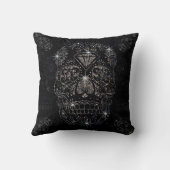 Almofada / Black Pillow 40x40cm diamond Skull クッション (裏面)