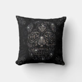 Almofada / Black Pillow 40x40cm diamond Skull クッション (正面)