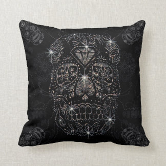 Almofada / Black Pillow 40x40cm diamond Skull クッション