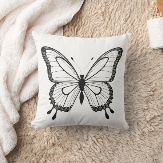 Almofada Branca Borboleta クッション (ブランケット)