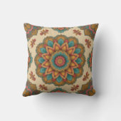 Almofada Colorful Mandala Floral Boho Art クッション (裏面)