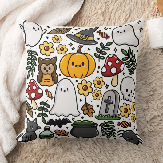 Almofada com estampa fofa de Halloween クッション (ブランケット)