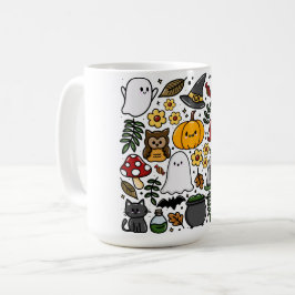 Almofada com estampa fofa de Halloween コーヒーマグカップ
