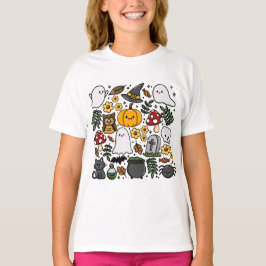 Almofada com estampa fofa de Halloween Tシャツ
