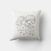 Almofada de love you travesseiro decorativo クッション (裏面)