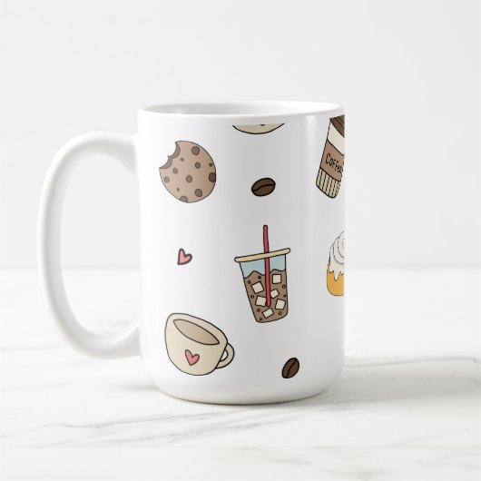 Almofada decorativa coffee lovers  コーヒーマグカップ (左)