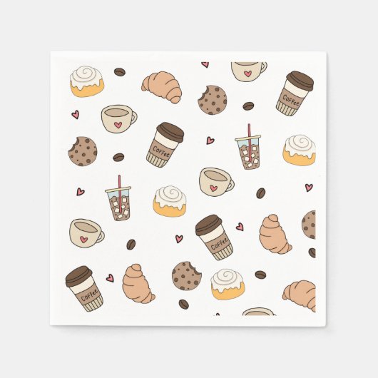 Almofada decorativa coffee lovers スタンダードカクテルナプキン (正面)