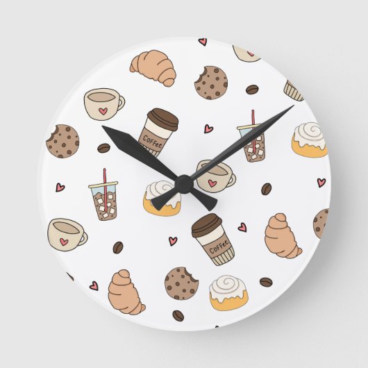 Almofada decorativa coffee lovers  ラウンド壁時計 (正面)