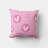 Almofada Decorativa Moderna Corações Rosa クッション (正面)