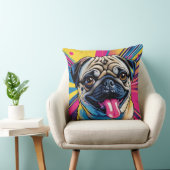 Almofada em Pop Art de Pug 01  クッション (椅子)