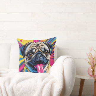 Almofada em Pop Art de Pug 01  クッション