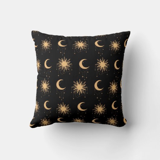 almofada estampa boho sol e lua クッション (裏面)