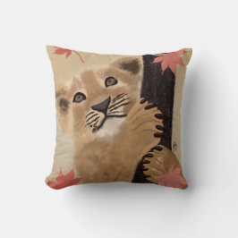 almofada filhote de leão brincando クッション