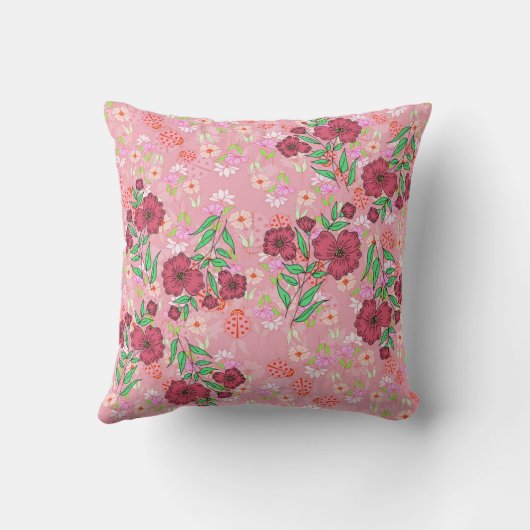 almofada flores e joaninhas クッション (裏面)