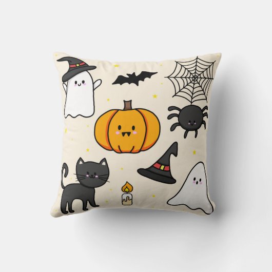 Almofada fofa com desenho Happy Halloween クッション (裏面)