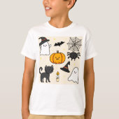 Almofada fofa com desenho Happy Halloween Tシャツ (正面)