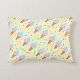 Almofada fofa com estampa contínua de sorvetes アクセントクッション