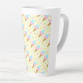 Almofada fofa com estampa contínua de sorvetes カフェラテマグ (右アングル)