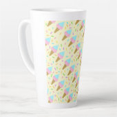 Almofada fofa com estampa contínua de sorvetes カフェラテマグ (左アングル)