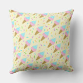 Almofada fofa com estampa contínua de sorvetes クッション (裏面)