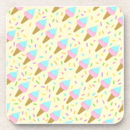 Almofada fofa com estampa contínua de sorvetes コースター