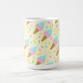 Almofada fofa com estampa contínua de sorvetes コーヒーマグカップ (中央)