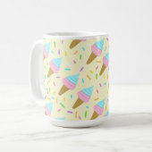 Almofada fofa com estampa contínua de sorvetes コーヒーマグカップ (正面左)