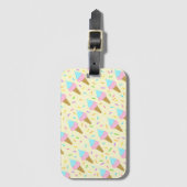 Almofada fofa com estampa contínua de sorvetes ラゲッジタグ (正面縦)