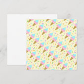 Almofada fofa com estampa contínua de sorvetes 招待状 (正面/裏面)