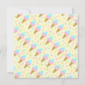 Almofada fofa com estampa contínua de sorvetes 招待状 (正面)