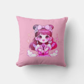 almofada garota kpop cantora desenho クッション (正面)