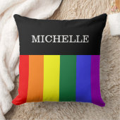 Almofada Grande Orgulho Gay Rainbow Personalizado クッション (ブランケット)