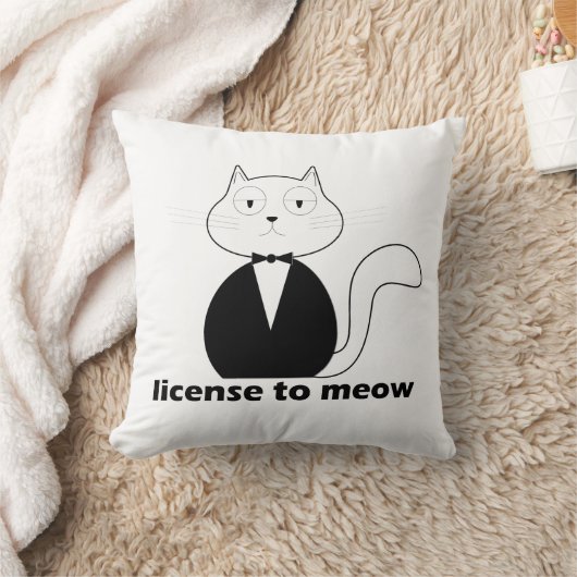 Almofada License to Meow クッション (ブランケット)