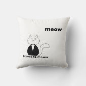 Almofada License to Meow クッション (裏面)