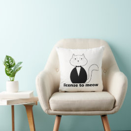 Almofada License to Meow クッション