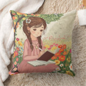 almofada Menina no Jardim クッション (ブランケット)